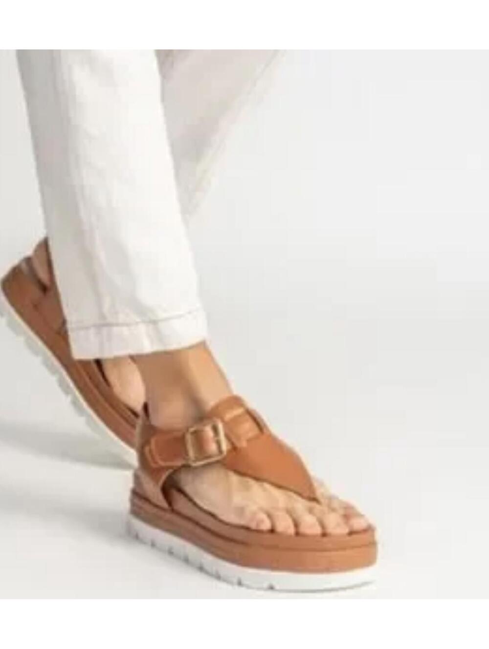 J slides NYC Becky Leather platform thong sandals